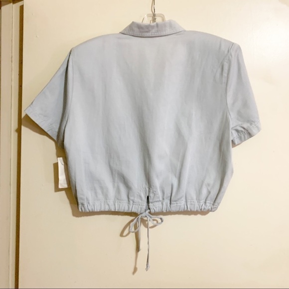 Coldwater Creek Vintage 80’s style lace light blue embroidered crochet crop. P/M - Picture 2 of 10